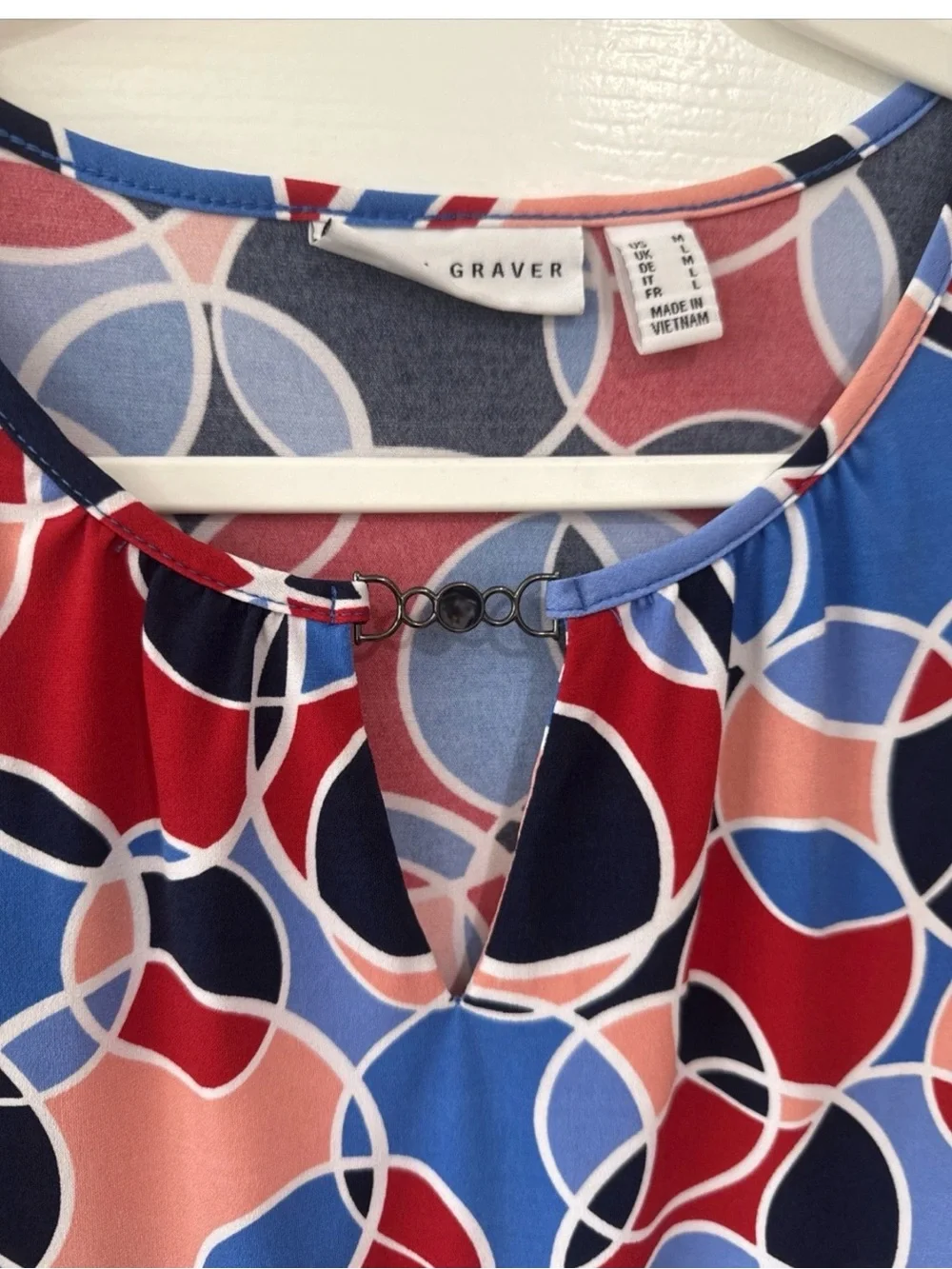 Susan Graver Women's M Lot of 3 Short Sleeve Tops Keyhole Accent Multicolor